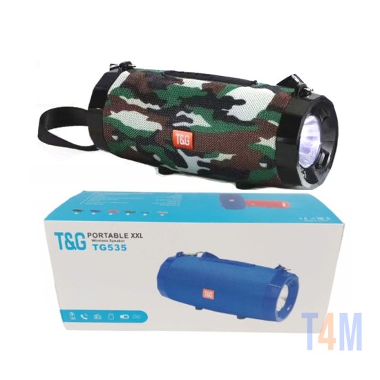 T&G Portable Wireless Speaker TG-535 with Super Flashlight Military